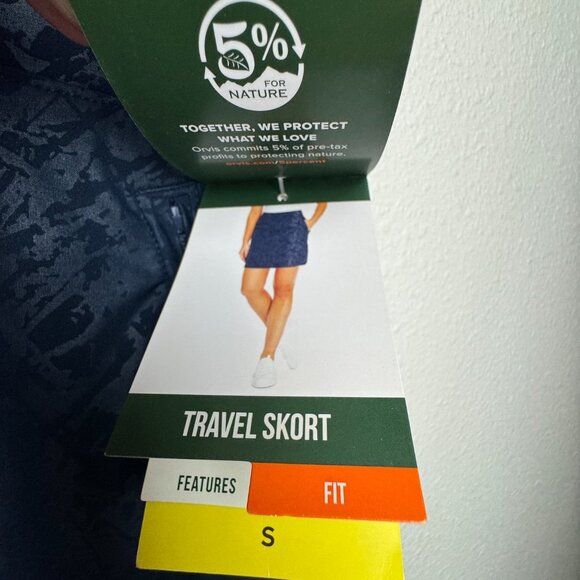 Travel‎ Skort Lined Skirt Navy Golf Tennis Active Orvis Size S - Picture 8 of 12